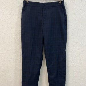 Boohoo Man Boys Size 32  69CM/27" Regular Striped Suit Trouser Pants blue  Brand